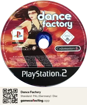 Dance Factory PlayStation 2, PAL disc