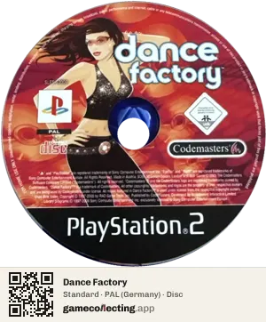 Dance Factory PlayStation 2, PAL disc