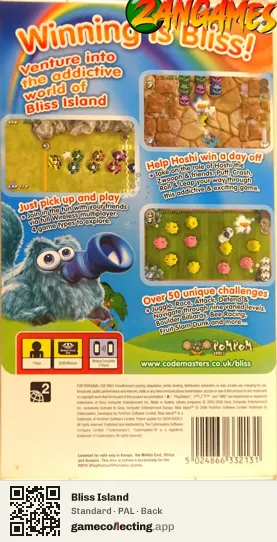 Bliss Island PlayStation Portable, PAL box back