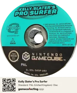 Kelly Slater's Pro Surfer Nintendo GameCube, PAL disc