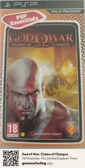 God of War: Chains of Olympus PlayStation Portable, United Kingdom box front