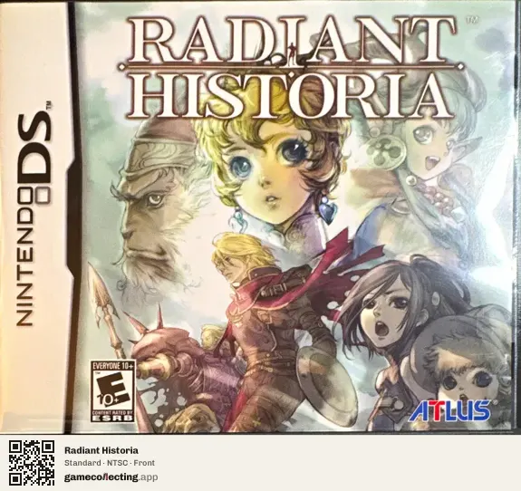 Radiant Historia Nintendo DS, NTSC box front