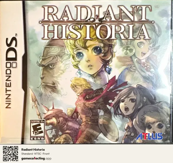 Radiant Historia Nintendo DS, NTSC box front
