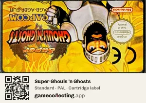 Super Ghouls 'n Ghosts Game Boy Advance, PAL cartridge label