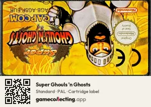 Super Ghouls 'n Ghosts Game Boy Advance, PAL cartridge label