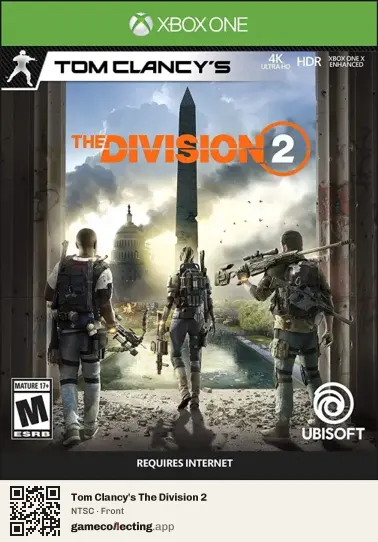 Tom Clancy's The Division 2 Xbox One, NTSC box front