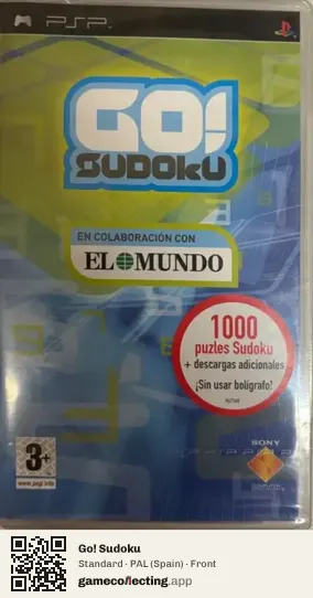 Go! Sudoku PlayStation Portable, Spain box front