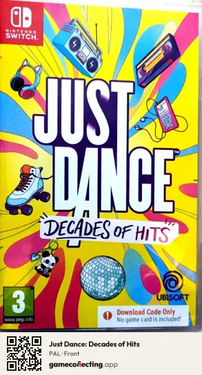 Just Dance: Decades of Hits Nintendo Switch, PAL box front