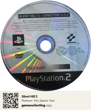 Silent Hill 2 PlayStation 2, PAL disc
