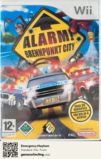 Emergency Mayhem Nintendo Wii, PAL box front