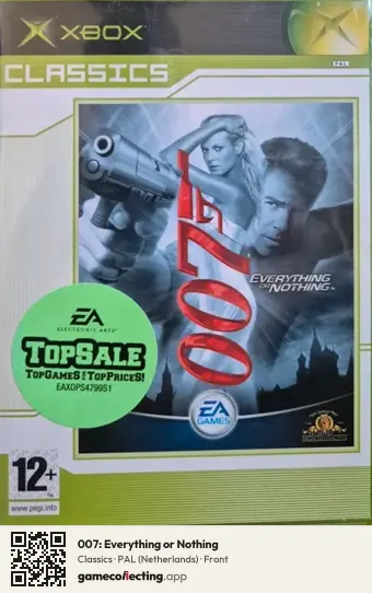 007: Everything or Nothing Xbox, Netherlands box front