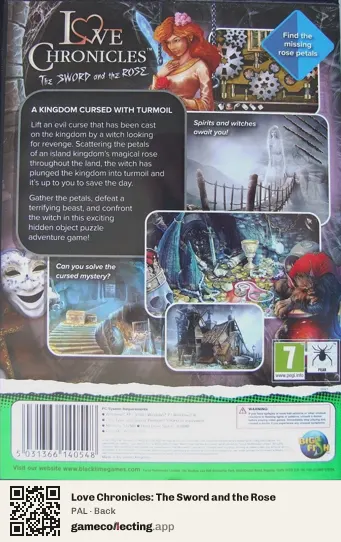 Love Chronicles: The Sword and the Rose Computer, PAL box back