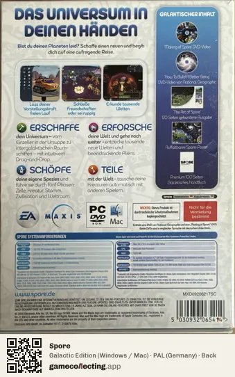 Spore Computer, Germany box back
