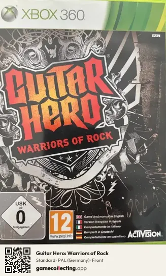 Guitar Hero: Warriors of Rock Xbox 360, Germany box front