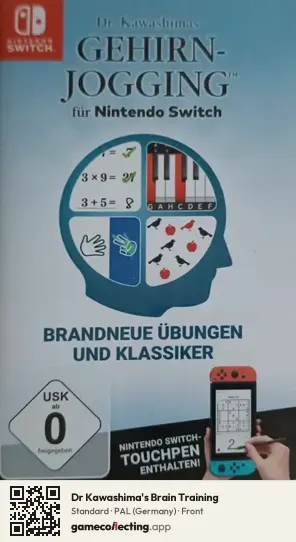 Dr Kawashima's Brain Training Nintendo Switch, Germany box front