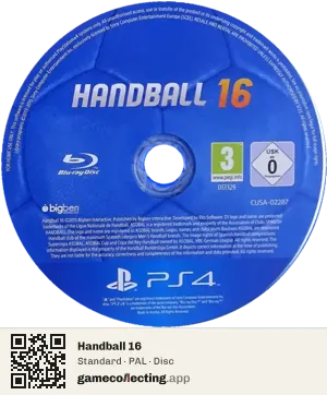 Handball 16 PlayStation 4, PAL disc