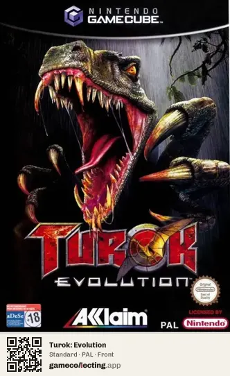 Turok: Evolution Nintendo GameCube, PAL box front