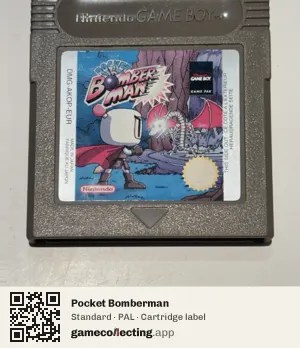 Pocket Bomberman Game Boy, PAL cartridge label