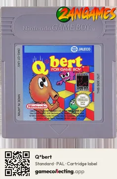 Q*bert Game Boy, PAL cartridge label