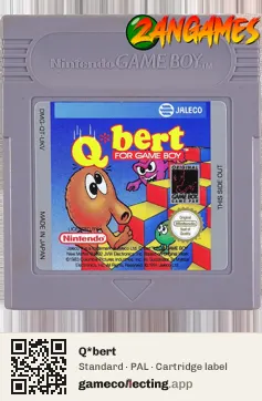 Q*bert Game Boy, PAL cartridge label