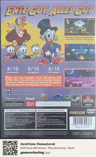 DuckTales: Remastered Computer, Germany box back