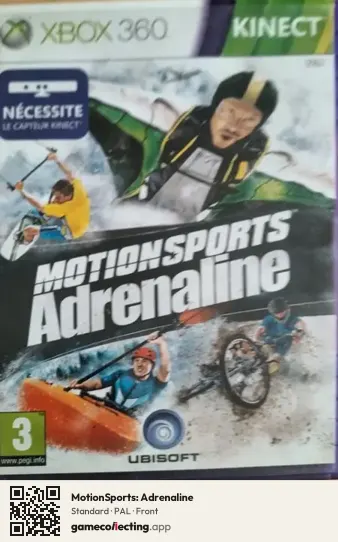 MotionSports: Adrenaline Xbox 360, PAL box front
