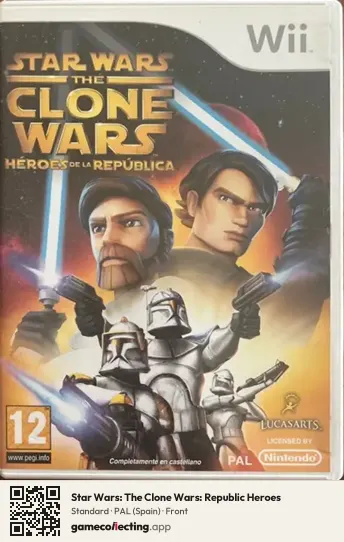 Star Wars: The Clone Wars: Republic Heroes Nintendo Wii, Spain box front