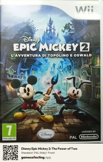 Disney Epic Mickey 2: The Power of Two Nintendo Wii, Italy box front