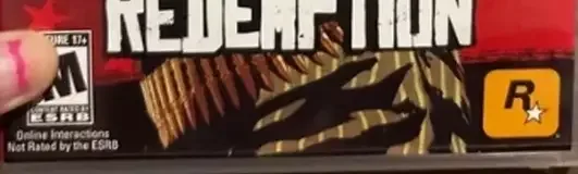 Red Dead Redemption, the ESRB box on its front