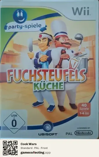 Cook Wars Nintendo Wii, PAL box front