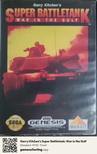 Garry Kitchen's Super Battletank: War in the Gulf Sega Mega Drive / Genesis, NTSC box front