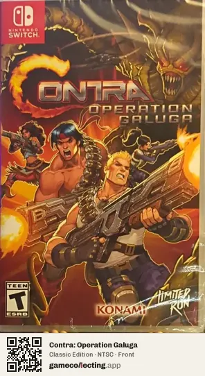 Contra: Operation Galuga Nintendo Switch, NTSC box front