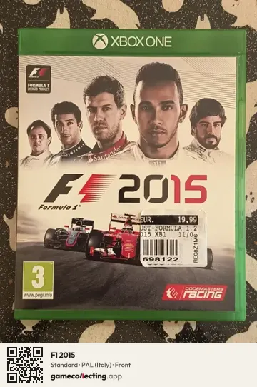 F1 2015 Xbox One, Italy box front