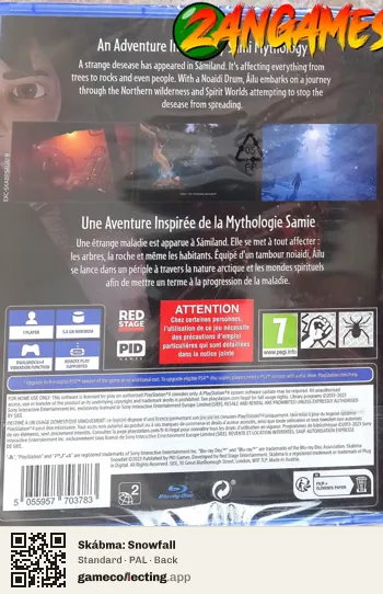 Skábma: Snowfall PlayStation 4, PAL box back