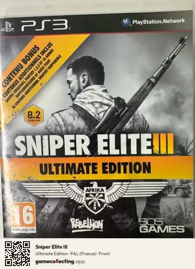Sniper Elite III PlayStation 3, France box front