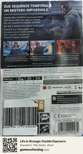 Life is Strange: Double Exposure Nintendo Switch, Italy box back