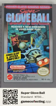 Super Glove Ball Nintendo Entertainment System, NTSC cartridge label