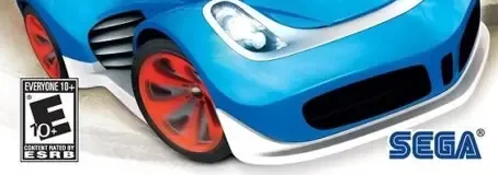 Sonic & All-Stars Racing Transformed, the ESRB box on its front