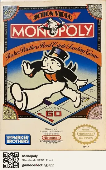 Monopoly Nintendo Entertainment System, NTSC box front