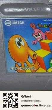 Q*bert Game Boy, Asia cartridge label