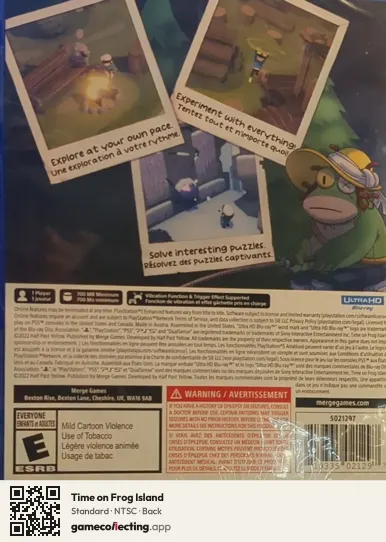 Time on Frog Island PlayStation 5, NTSC box back