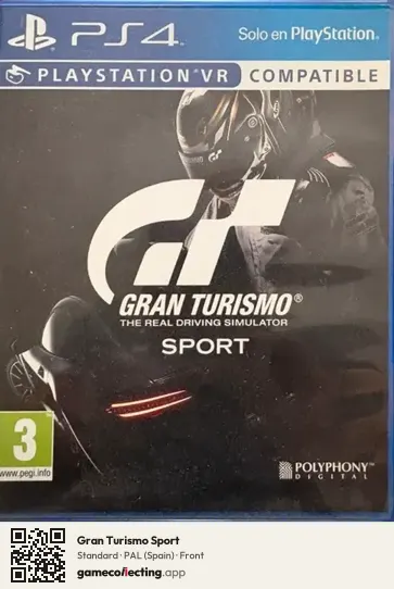 Gran Turismo Sport PlayStation 4, Spain box front