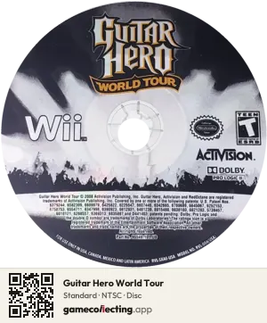 Guitar Hero World Tour Nintendo Wii, NTSC disc