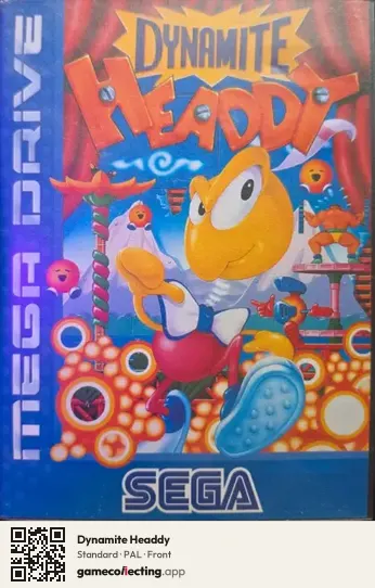 Dynamite Headdy Sega Mega Drive / Genesis, PAL box front
