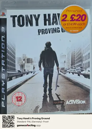 Tony Hawk's Proving Ground PlayStation 3, Germany box front