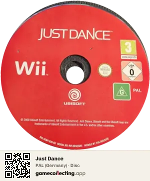Just Dance Nintendo Wii, PAL disc