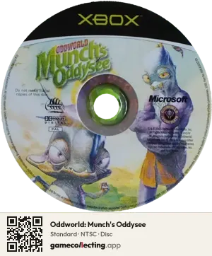 Oddworld: Munch's Oddysee Xbox, NTSC disc