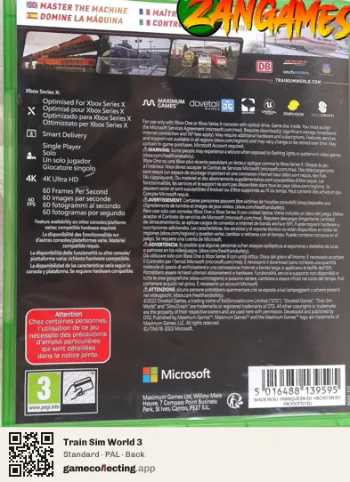 Train Sim World 3 Xbox Series X, PAL box back