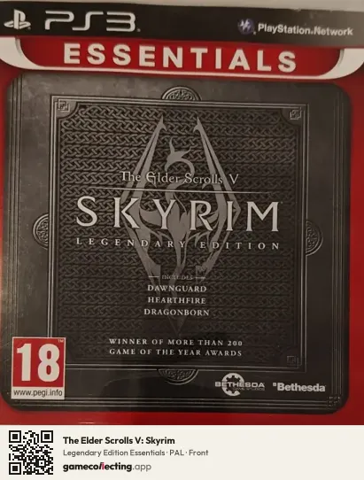 The Elder Scrolls V: Skyrim PlayStation 3, PAL box front