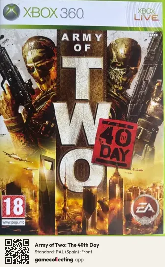 Army of Two: The 40th Day Xbox 360, Spain box front